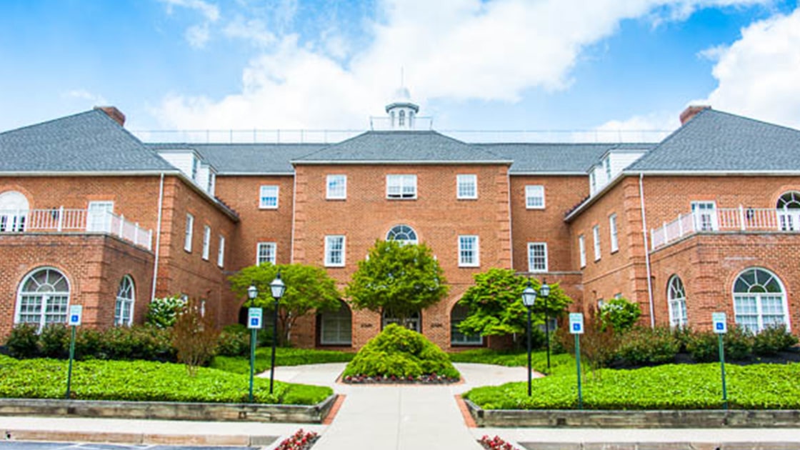 Lutherville outside with courtyard